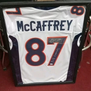DENVER BRONCOS ED MCCAFFREY CHAMPS SIGNED INSCRIBED JERSEY JSA COA - Picture 1 of 3