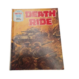 Battle No 1415 Death Ride 20p Cover Fleetway Picture Library Comic 1980 - Foto 1 di 8