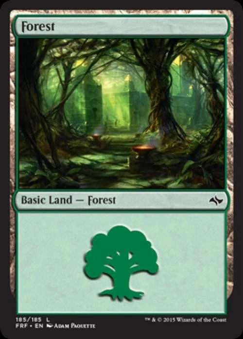 Forest (185) -Foil Medium Play MTG Fate Reforged - Image 1 of 1