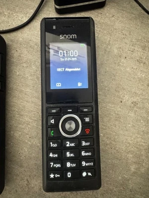 Snom M85 DECT Phone Handset - Black with Original Station & Charging Cable - Image 1 of 4