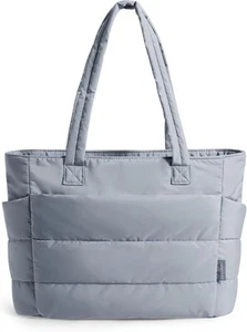 BAGSMART Tote Bag for Women, Lightweight Puffy with Dark Grey - Picture 1 of 6