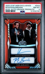 2025 Leaf Howie Roseman & Sirianni Dual Auto Orange /30 PSA 8 POP 1! NONE Higher - Picture 1 of 3