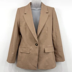 Blazer J Crew Willa para mujer 2 camel italiano mezcla de lana de ciudad Nova Fides carrera - Imagen 1 de 14