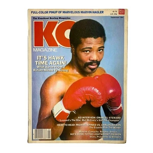 KO Boxing Magazine September 1984 Julian "Hawk" Jackson w Pinup No Label VG - Picture 1 of 3
