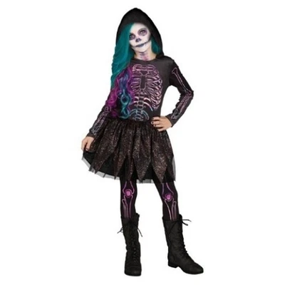 Fantasia Infantil Esqueleto Galáxia Fun World Meninas Grande NOVA - Imagem 1 de 4