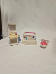 Vintage Fisher Price Loving Family Dream Puppenhaus Badezimmer Set 1990er - Bild 1 von 4