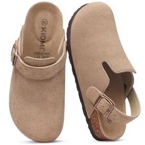 Women's Suede Clogs with Back Strap Leather Mules Cork Footbed Slip on Potato... - Picture 1 of 7