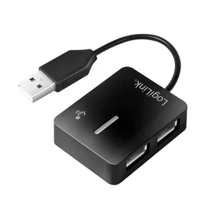 LogiLink Smile 4 Port USB 2.0 Hub - Black - Afbeelding 1 van 6