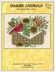 Summer Cardinals by Imaginating cross stitch pattern - Picture 1 of 2