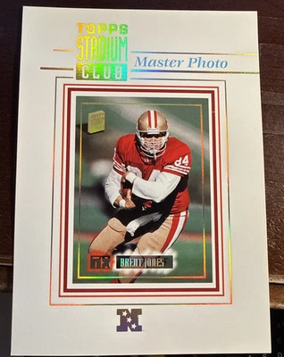 1995 Topps Stadium Club Brent Jones Master Photo 5x7 49ers NM-MT Rare - Изображение 1 из 2