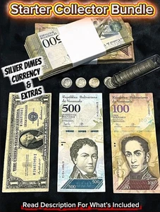 ๐ฅ ESTATE SALE Silver Starter Kit โ U.S. Vintage Currency + Real Foreign Notes  - Picture 1 of 2