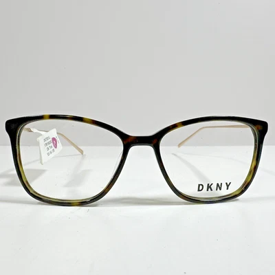 Marcos de gafas DKNY DK7001 237 borde completo cuadrado dorado tortuga 53-16-135 Foto 1 de 4