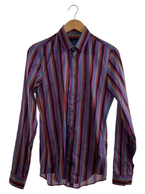 GUCCI Long Sleeve Shirt S Silk Multi Color Stripe - Image 1 of 4
