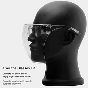 Clear Face Shield Mask Transparent Glasses Visor Anti-Fog Reusable - Picture 1 of 7