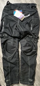 HWK Motorcycle Protective Water/Windproof Power Skin Med. Black Pants New W/Tags - Picture 1 of 14