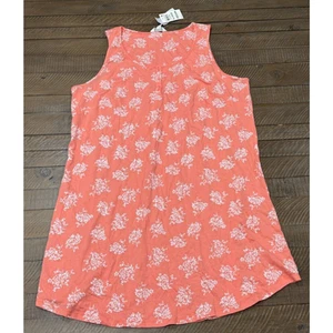 Charter Club Intimates Coral/White Floral Sleeveless Nightgown - Women's Size XL - Picture 1 of 6