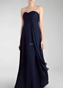 Brand New Coast Symphony Maxi Dress Navy Detachable Straps Layered Knot Size 10 - Picture 1 of 18