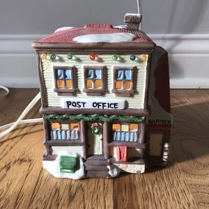 Vintage Christmas Village Post Office & Barber Shop Rex & Lee 1990 - Picture 1 of 11