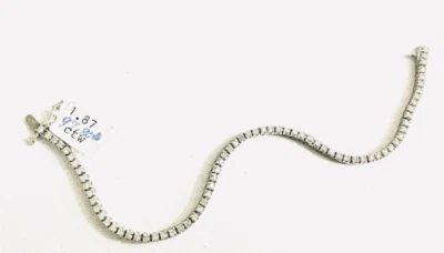 14K White Gold 2.00 Ctw Natural Diamond Tennis Bracelet 7" Foto 1 de 3