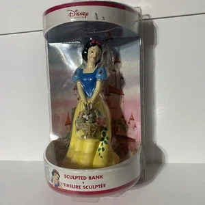 Enesco Disney Snow White Basket w/ Bunny Sculpted Bank NIB Free Shipping K3 New - Picture 1 of 4