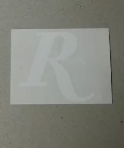 Remington R White 3 1/2" x 3 1/2" Peel and Stick DECAL - Picture 1 of 1