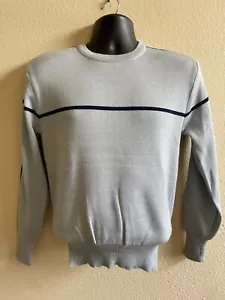 Vintage Obermeyer Ski Striped Sweater Small Blue Wool 70s 80s EUC - Picture 1 of 4
