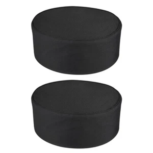 2 Pcs Chef Hat Unisex Black Mesh Women's Work Cloth Catering Hats Net Caps - Picture 1 of 12