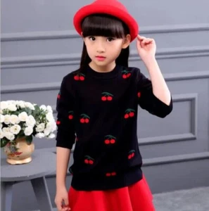 New Autumn Children's Clothing Girls' Pullover Knitted Pullover Girls Sweater - Picture 1 of 28