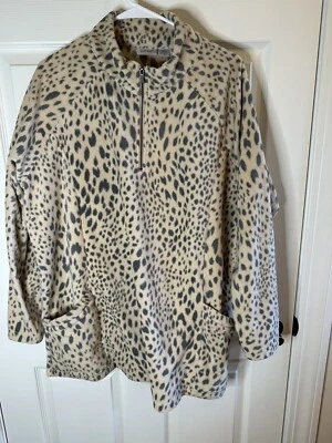 Avenue Animal Print Fleece Jacket  - Image 1 of 4