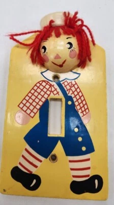 Cubierta de placa de interruptor de luz Randy Raggedy original infantil IRMI de colección  Foto 1 de 4