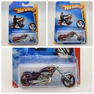(3) HOT WHEELS '09 & '10 OCC SPLITBACK MOTORCYCLE Bike Toy New Model Highway - Image 1 of 4