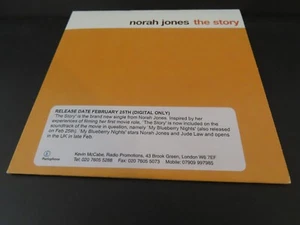 THE STORY by NORAH JONES-Rare PROMOTIONAL CD Single from My Blueberry Nights-CD - Picture 1 of 13