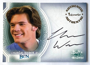 Buffy the Vampire Slayer Men of Sunnydale Auto Card A9 Charlie Weber as Ben