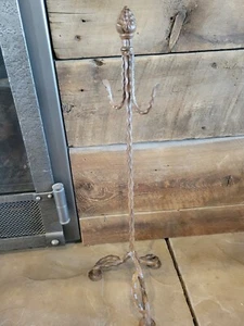 Metal  22" Tall Wreath Display Stand Fireplace Tool Stand Plant Hanger Double - Picture 1 of 6