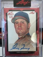GREG MADDUX Autograph 2021 LEAF ART OF SPORT #BA-GM1  #/6
