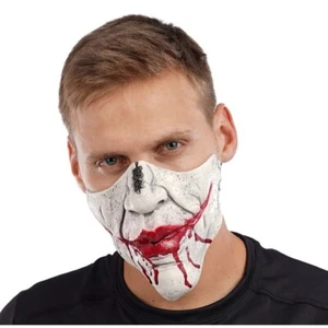 Creepy Smile Joker Mouth Latex Mask Halloween Scary Monster Devil Fancy Dress - Picture 1 of 1