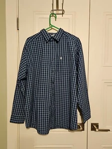 ARIAT Herren Pro Series Langarm Button Down Hemd Größe XL belüftet blau kariert - Bild 1 von 16