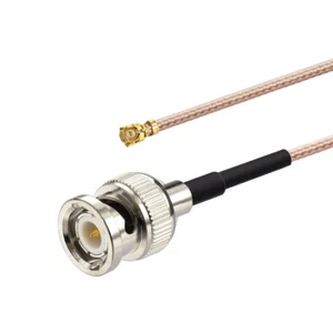 UFL/u.fl to BNC Male Plug Adapte Cable Pigtail Coax RG178 1m for Wlan Mini-PCI - Picture 1 of 3