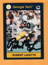 Robert Lavette Georgia Tech AUTO Signed 1991 Card Dallas Cowboys 9P
