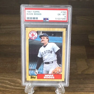 Wade Boggs 1987 Topps #150 PSA 6 EX-MT Hall of Famer Boston Redsox - Image 1 of 4