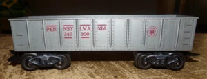 O gauge pennsylvania #347100 gray gondola car in good shape used - Picture 1 of 6