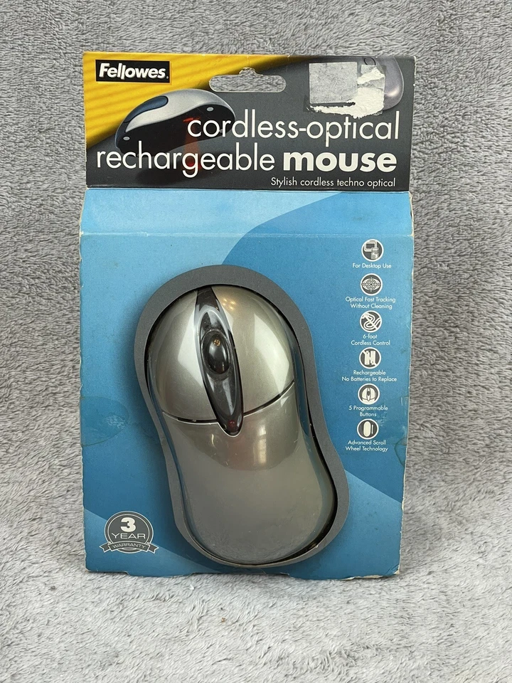 Fellowes 98910 Optical Cordless Rechargeable Mouse - Image 1 of 4