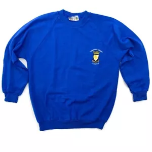 Vtg Glen Appin of Scotland 2XL Blue Crewneck Sweater Stromness Orkney Acrylic UK - Bild 1 von 11