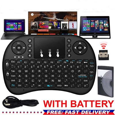 Mini Portable Wireless Keyboard Touchpad For Android Smart TV Box PC Laptop - Image 1 of 4