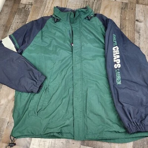 Vintage Chaps Ralph Lauren size L Large Green Nylon Jacket w Packable Hood - Picture 1 of 9