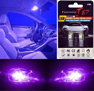 LED 3030 Light Purple 12000K 194 Two Bulbs License Plate Tag Upgrade Fit Show - Picture 1 of 8