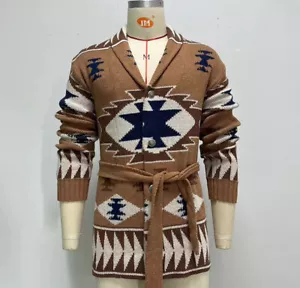 Cárdigan cosaco diseño suroeste chimayo nativo americano tribal azteca - Imagen 1 de 8