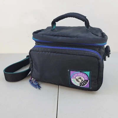 Samsonite World Sport Padded Camera Bag Teal Purple Black Strap Retro 90's #70 - Image 1 of 4