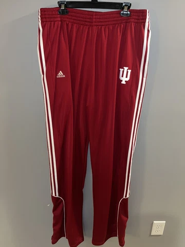 Adidas Indiana Hoosiers IU Basketball Warm-up Sweatpants Leg Zippers Mens 2XL4 Cover