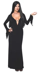 Secret Wishes Women's Adult Morticia Addams Costume Dress & Wig, Black, Small - Picture 1 of 2